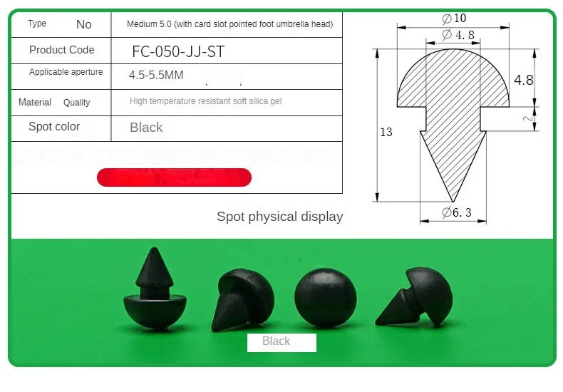 Silicone Plug Rubber Stopper Eyelet Damping High Elasticity Protective 3mm4mm5mm6mm8mm9mm10mm12mm14mm16mm Anti-collision Sealing