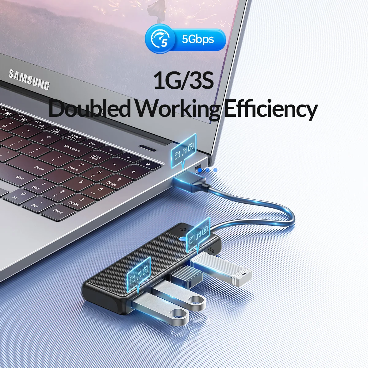 ORICO Type C HUB USB HUB 3.0 4-Port Splitter USB HUB Adapter Expansion Dock Ultra-Slim OTG Adapter For PC Computer Accessories