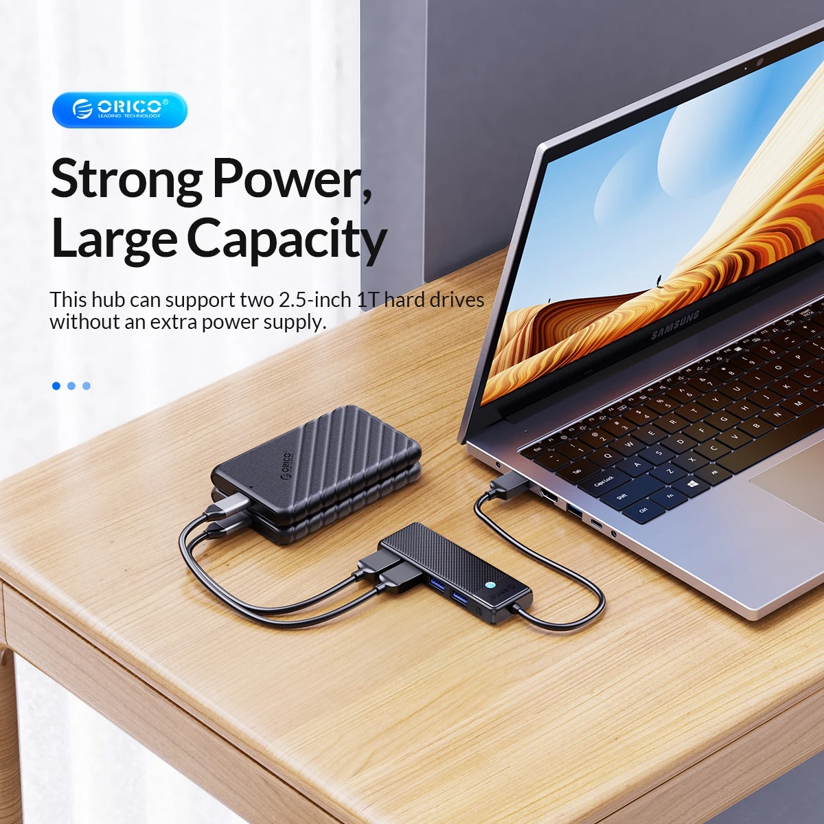 ORICO Type C HUB USB HUB 3.0 4-Port Splitter USB HUB Adapter Expansion Dock Ultra-Slim OTG Adapter For PC Computer Accessories