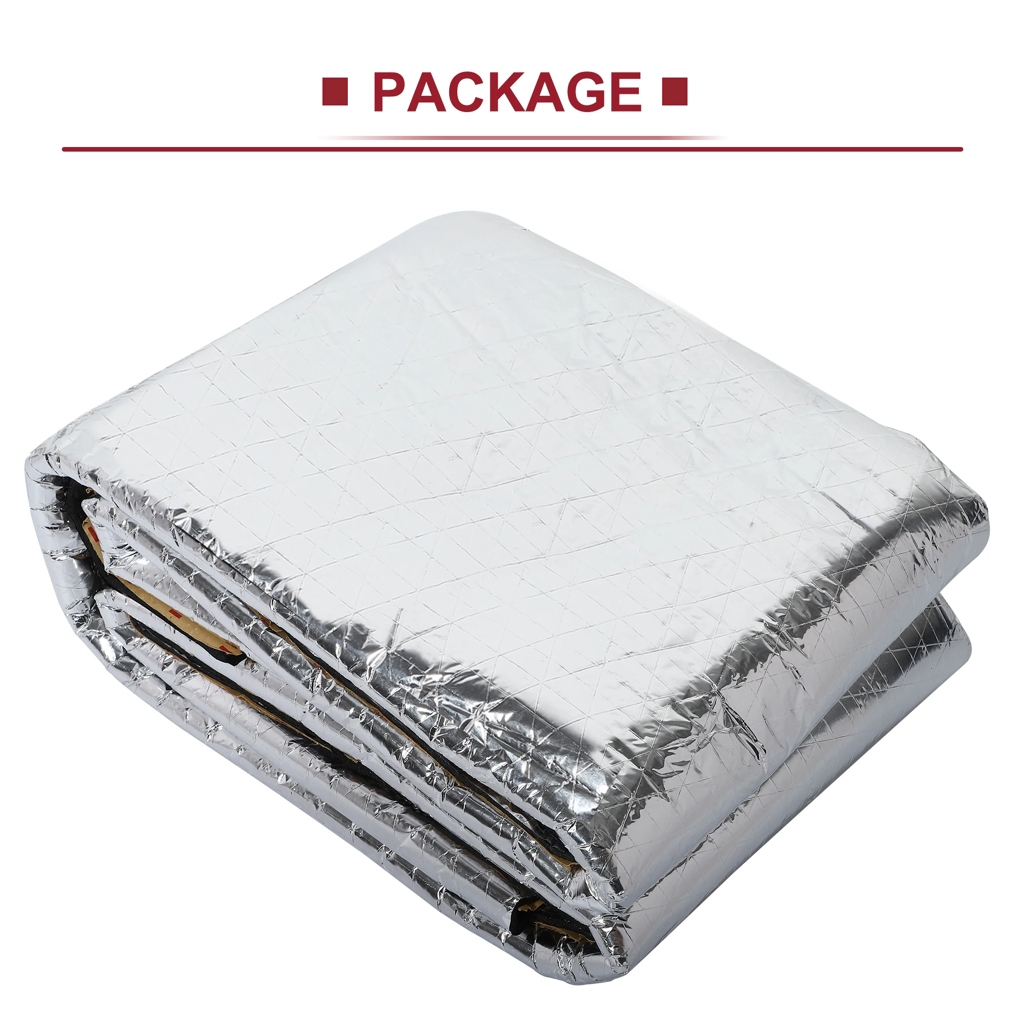 Uxcell Car Firewall Heat Sound Deadener Insulation Mat Aluminium Coating Cotton Self-adhesive Noise Insulation 5mm 10mm