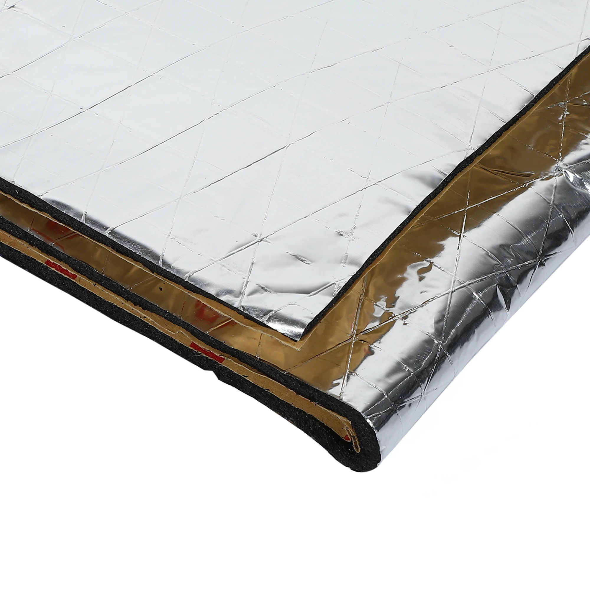 Uxcell Car Firewall Heat Sound Deadener Insulation Mat Aluminium Coating Cotton Self-adhesive Noise Insulation 5mm 10mm