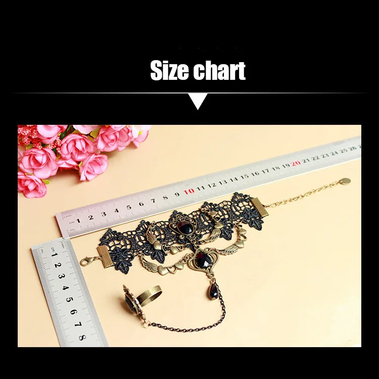 2026 New Model Gothic Steampunk Lace Cuff Fingerless Glove Arm Warmer Bracelet Black Halloween Accessories