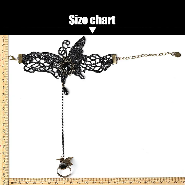2026 New Model Gothic Steampunk Lace Cuff Fingerless Glove Arm Warmer Bracelet Black Halloween Accessories