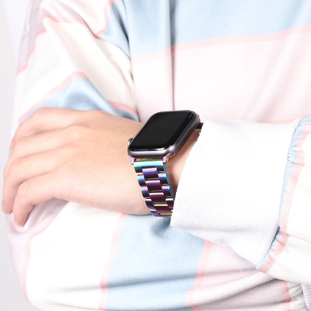 Stainless Steel Strap For Apple Watch Band 45mm Ultra 49mm 41mm 40mm 44mm 46mm Strap Metal Bracelet For Iwatch Series 11 10 42mm