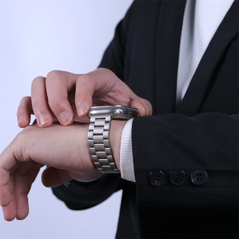 Stainless Steel Strap For Apple Watch Band 45mm Ultra 49mm 41mm 40mm 44mm 46mm Strap Metal Bracelet For Iwatch Series 11 10 42mm