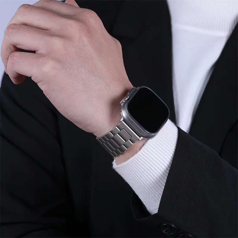 Stainless Steel Strap For Apple Watch Band 45mm Ultra 49mm 41mm 40mm 44mm 46mm Strap Metal Bracelet For Iwatch Series 11 10 42mm