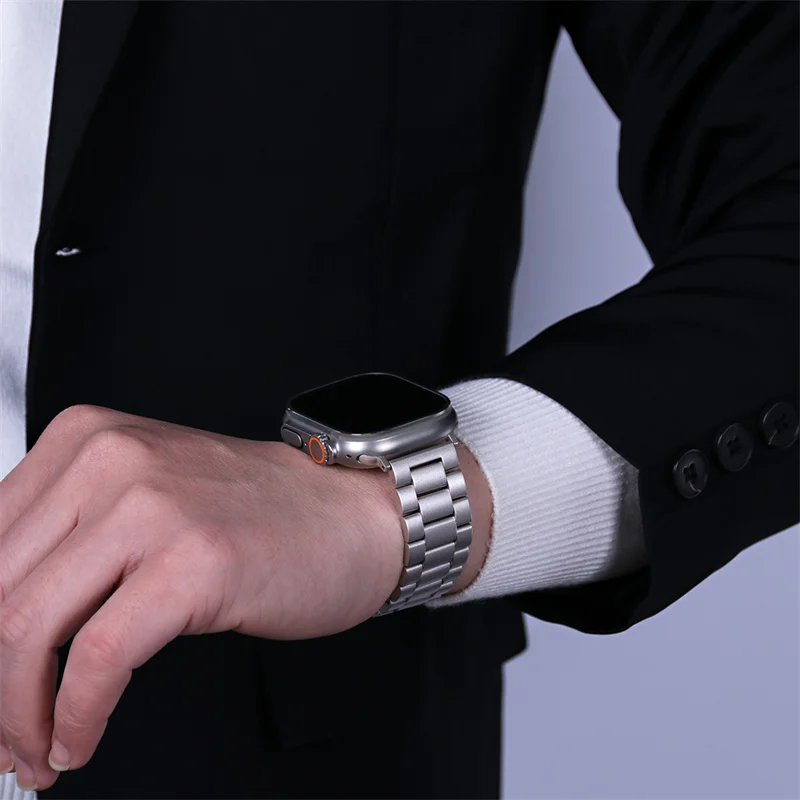 Stainless Steel Strap For Apple Watch Band 45mm Ultra 49mm 41mm 40mm 44mm 46mm Strap Metal Bracelet For Iwatch Series 11 10 42mm