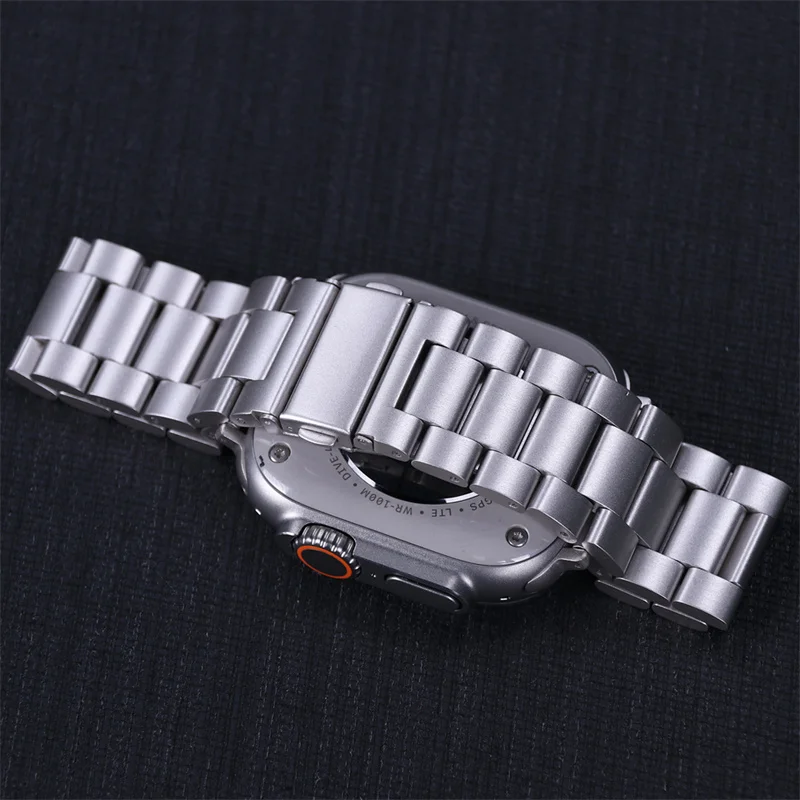 Stainless Steel Strap For Apple Watch Band 45mm Ultra 49mm 41mm 40mm 44mm 46mm Strap Metal Bracelet For Iwatch Series 11 10 42mm