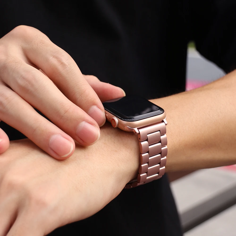 Stainless Steel Strap For Apple Watch Band 45mm Ultra 49mm 41mm 40mm 44mm 46mm Strap Metal Bracelet For Iwatch Series 11 10 42mm