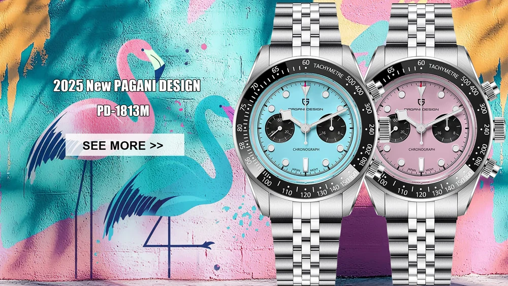 2026 New PAGANI Design Top Brand Men's Sports Quartz Watches Sapphire Stainless Steel Waterproof Chronograph Luxury Reloj Hombre