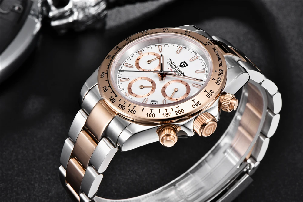 2026 New PAGANI Design Top Brand Men's Sports Quartz Watches Sapphire Stainless Steel Waterproof Chronograph Luxury Reloj Hombre