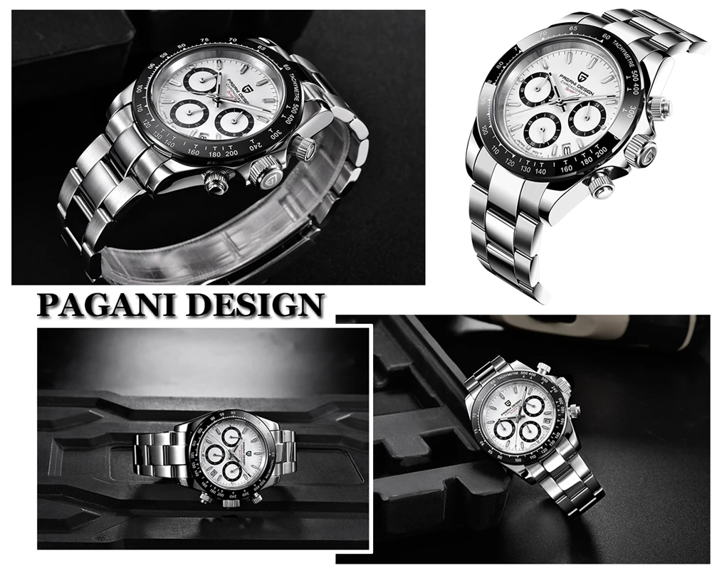 2026 New PAGANI Design Top Brand Men's Sports Quartz Watches Sapphire Stainless Steel Waterproof Chronograph Luxury Reloj Hombre