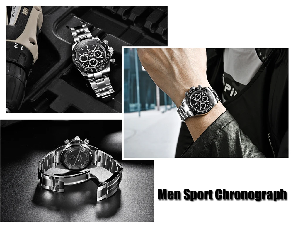 2026 New PAGANI Design Top Brand Men's Sports Quartz Watches Sapphire Stainless Steel Waterproof Chronograph Luxury Reloj Hombre