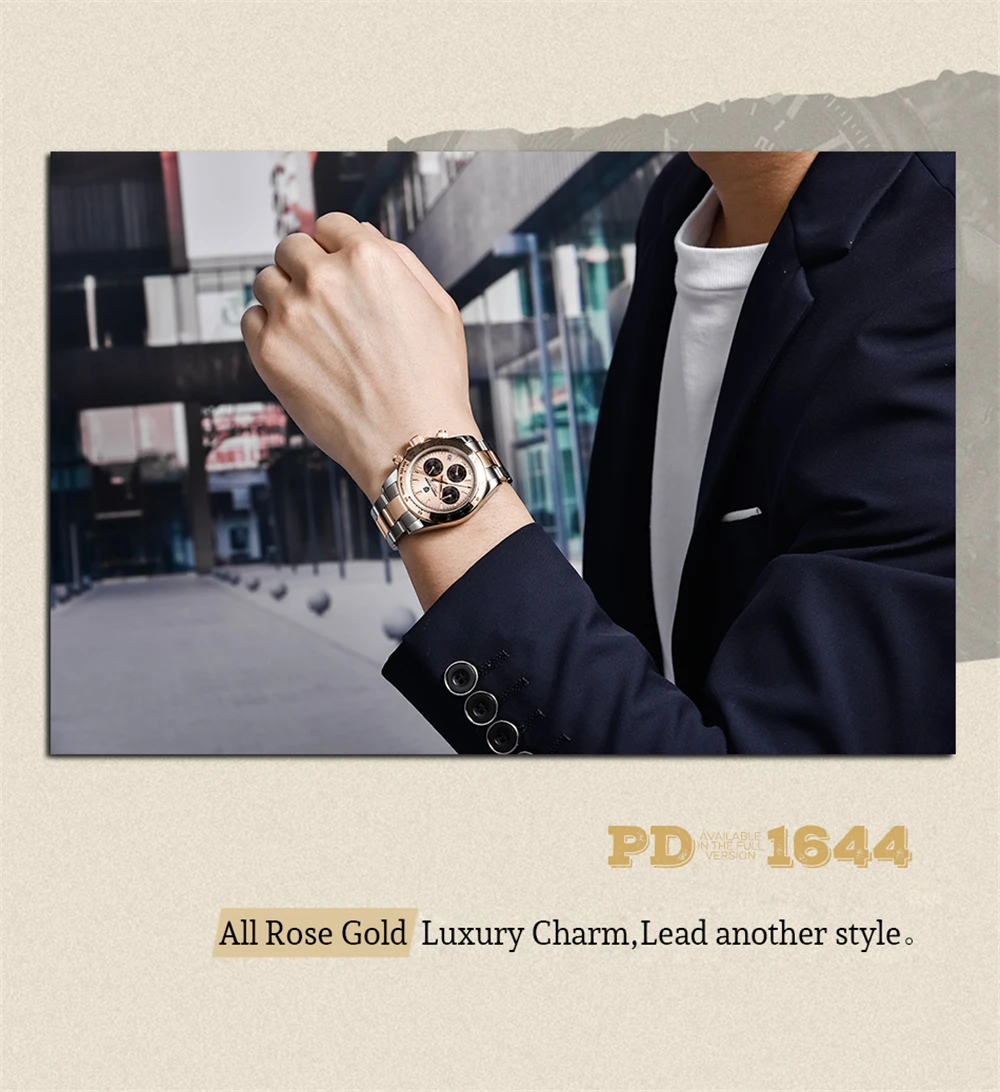 2026 New PAGANI Design Top Brand Men's Sports Quartz Watches Sapphire Stainless Steel Waterproof Chronograph Luxury Reloj Hombre