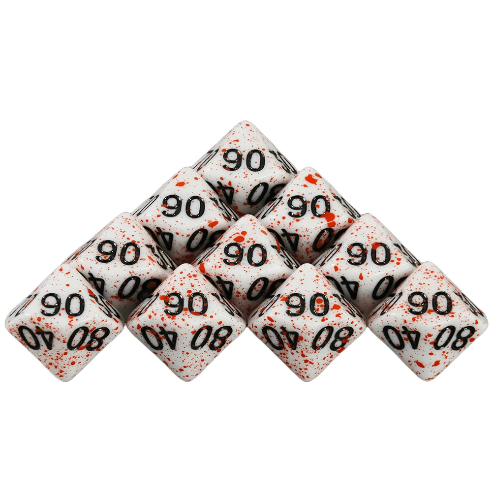 Dormia Dice DND Accessories Opaque White Acrylic Polyhedral Dice Set With Special Blood Effect For Table Board Role Playing Game