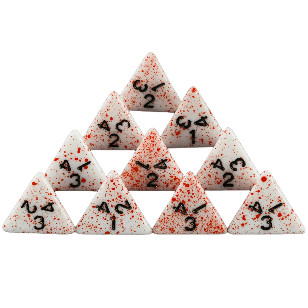 Dormia Dice DND Accessories Opaque White Acrylic Polyhedral Dice Set With Special Blood Effect For Table Board Role Playing Game