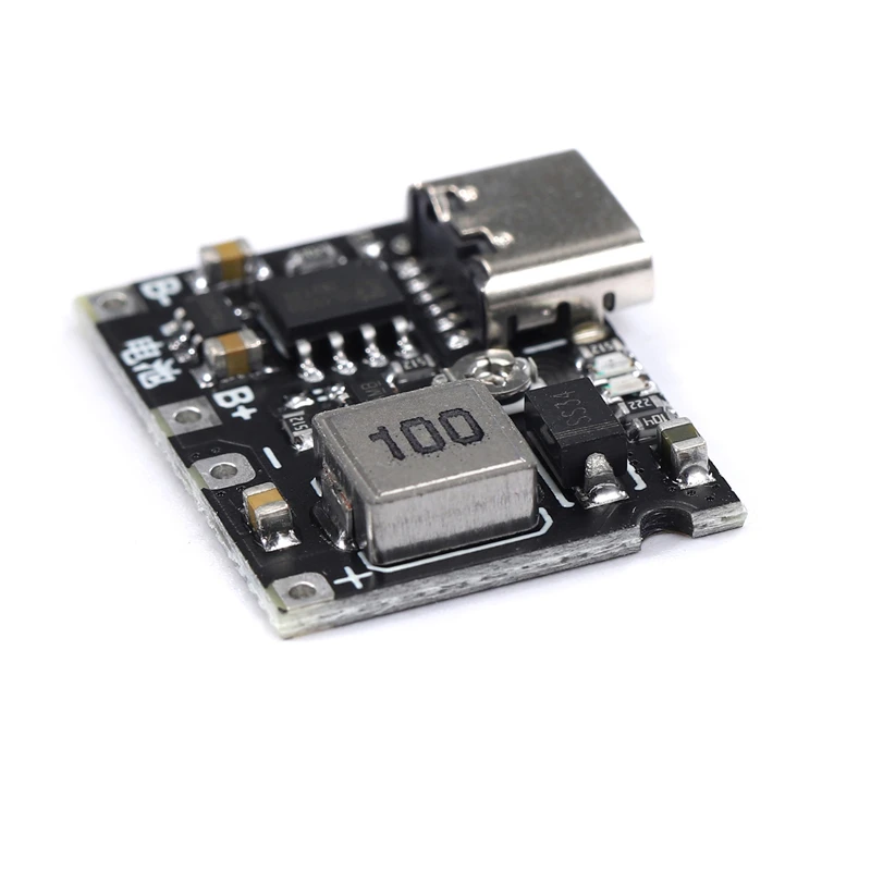 1-10PCS Lithium Li-ion 18650 3.7V 4.2V Battery Charger Board DC-DC Step Up Boost Module USB Type-C TP4056 Fast Charge Module