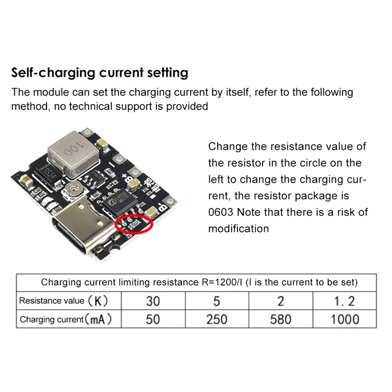 1-10PCS Lithium Li-ion 18650 3.7V 4.2V Battery Charger Board DC-DC Step Up Boost Module USB Type-C TP4056 Fast Charge Module