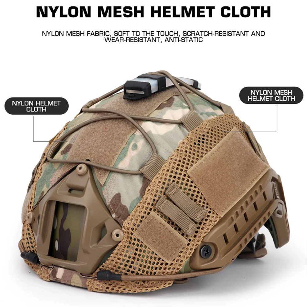 Camouflage Helmet Cover For Ops-Core PJ/BJ/MH Fast Helmet Cover Tactical Militar Hunting CS Wargame Outdoor Sport