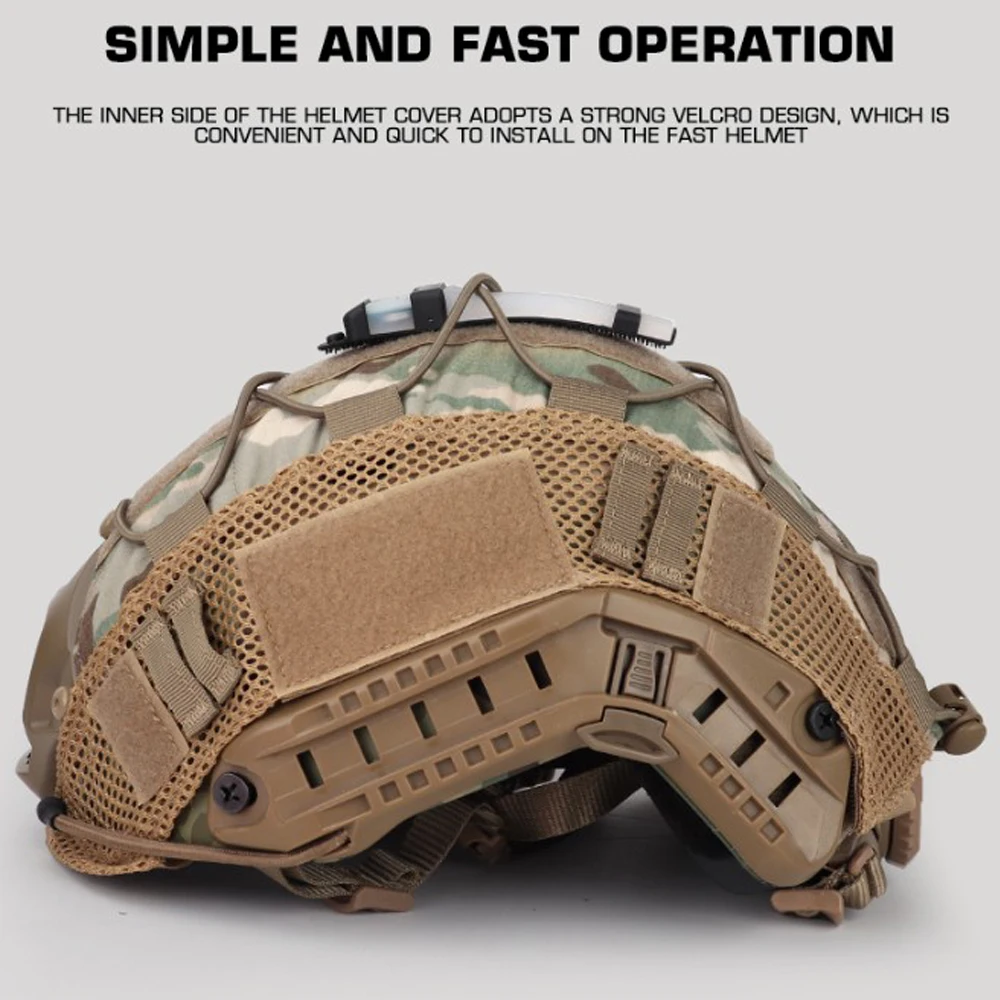 Camouflage Helmet Cover For Ops-Core PJ/BJ/MH Fast Helmet Cover Tactical Militar Hunting CS Wargame Outdoor Sport