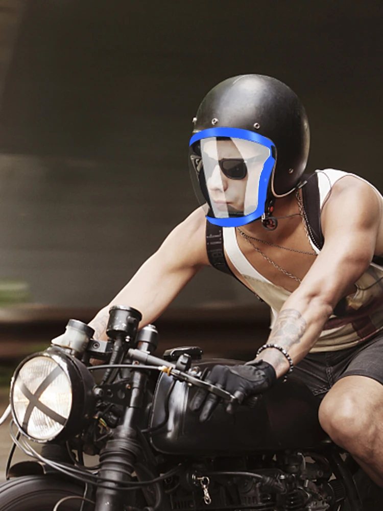 Full Face Shield Protection Face Cover Oil-splash Proof Mask With Filters Motorcycle Bicycle Cycling Dusting Mask Kitchen Tool