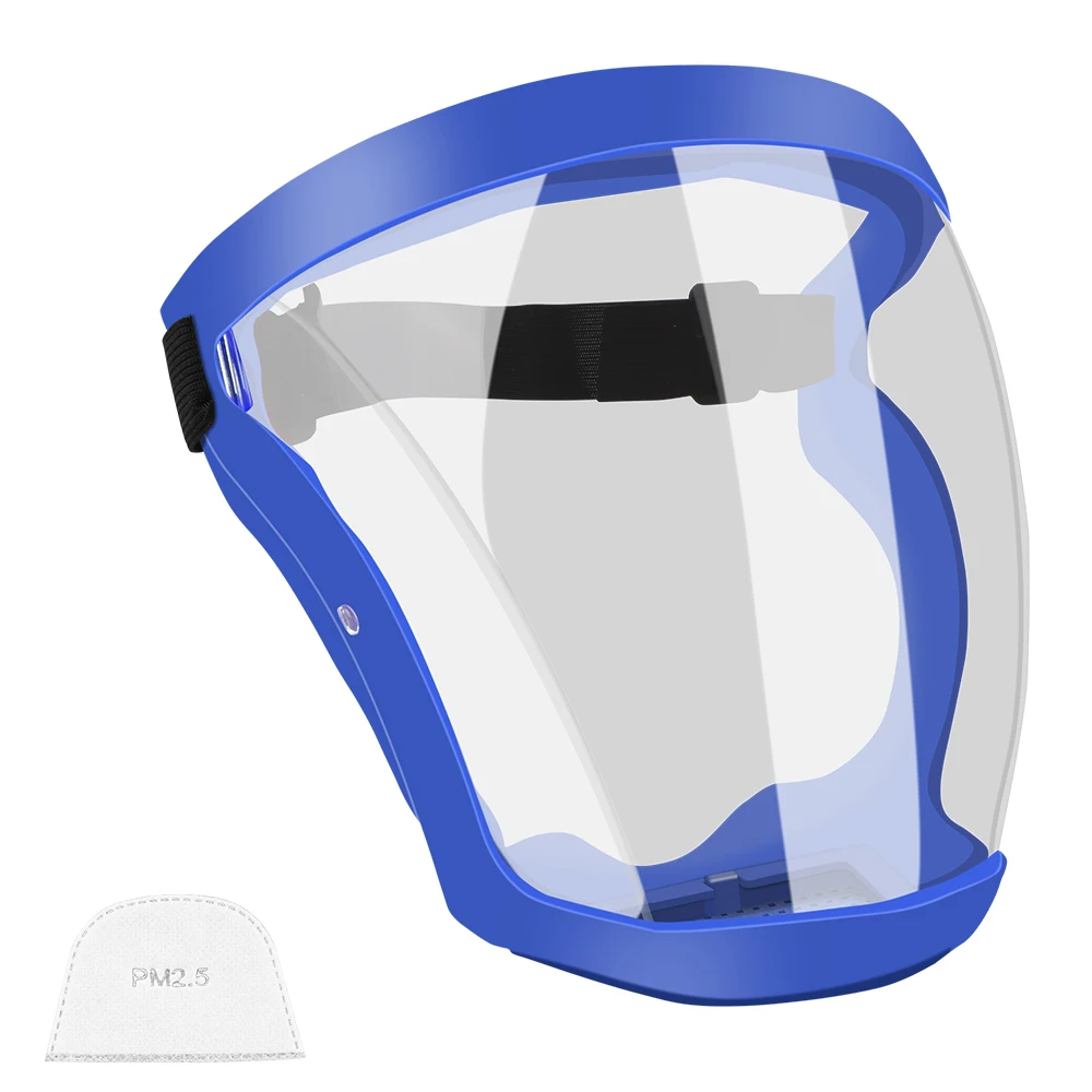 Full Face Shield Protection Face Cover Oil-splash Proof Mask With Filters Motorcycle Bicycle Cycling Dusting Mask Kitchen Tool