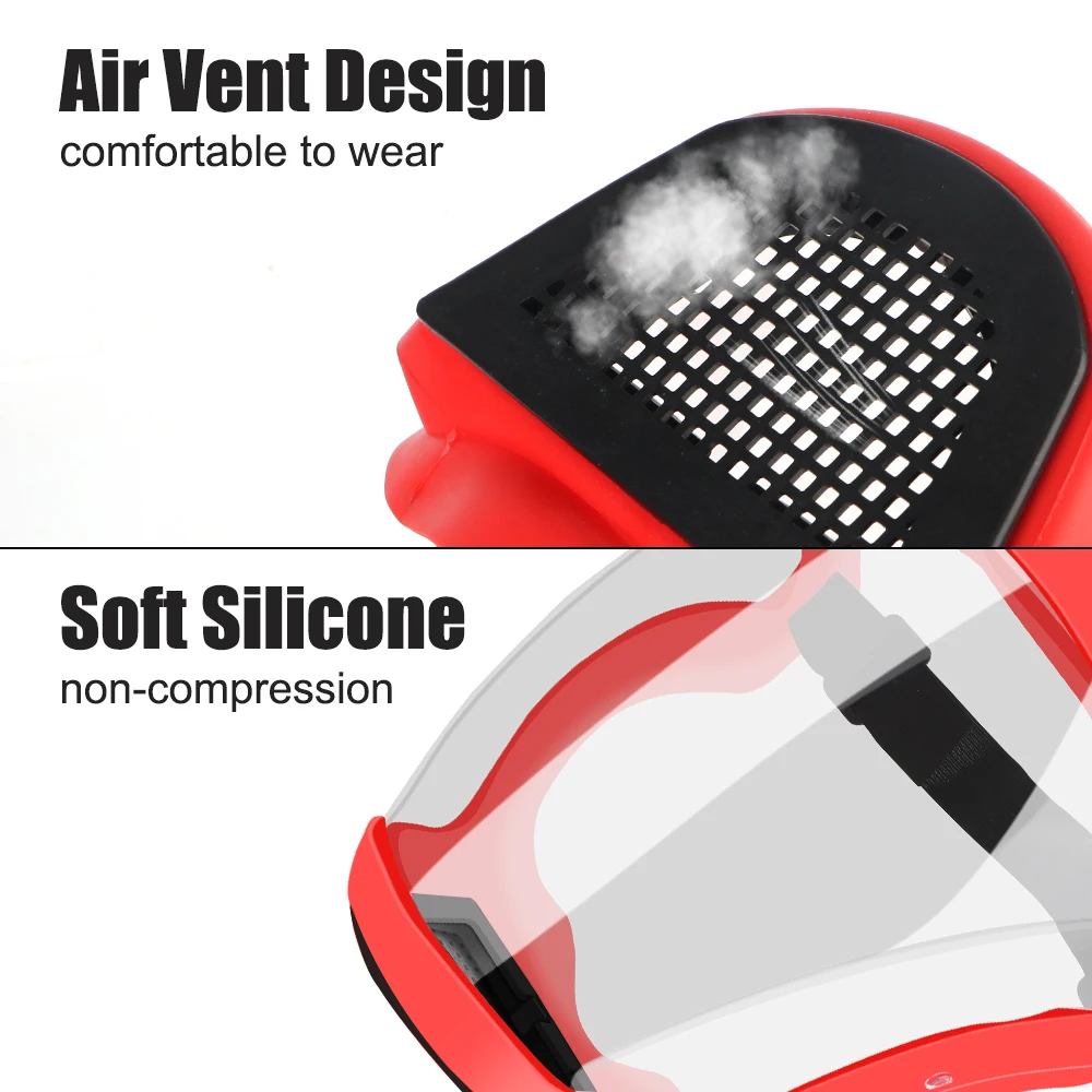 Full Face Shield Protection Face Cover Oil-splash Proof Mask With Filters Motorcycle Bicycle Cycling Dusting Mask Kitchen Tool