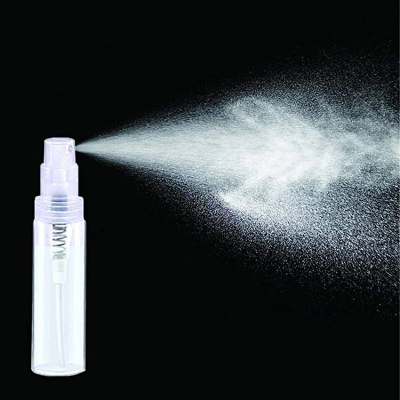 200Pcs 2/3/5/8/10ml Mini Refillable Bottle Protable Plastic Spray Perfume Bottle Atomizer Cosmetics Container with Syring