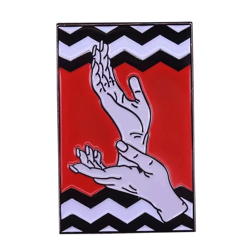 Twin Peaks Enamel Pin Horror TV Drama Brooch Metal Badge Men's Backpack Pin Movie Fan Collection Jewelry Gift Wholesale