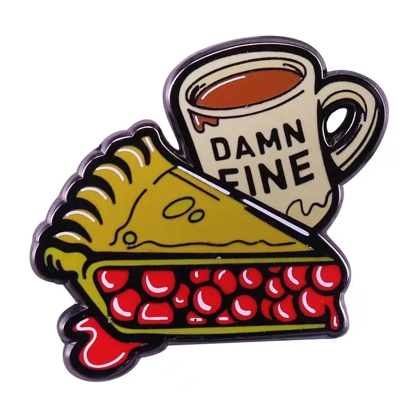 Twin Peaks Enamel Pin Horror TV Drama Brooch Metal Badge Men's Backpack Pin Movie Fan Collection Jewelry Gift Wholesale