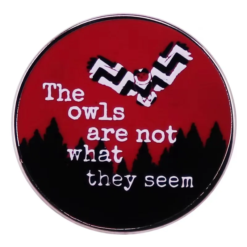 Twin Peaks Enamel Pin Horror TV Drama Brooch Metal Badge Men's Backpack Pin Movie Fan Collection Jewelry Gift Wholesale
