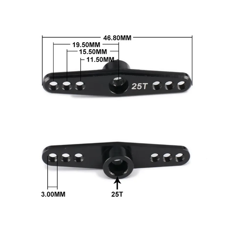 42mm 37mm 28mm 25T M3 Aluminum RC Servo Arm Horn Single Arm/Dual Arm for Futaba Savox Xcore HL HSP HD Power RC Tools