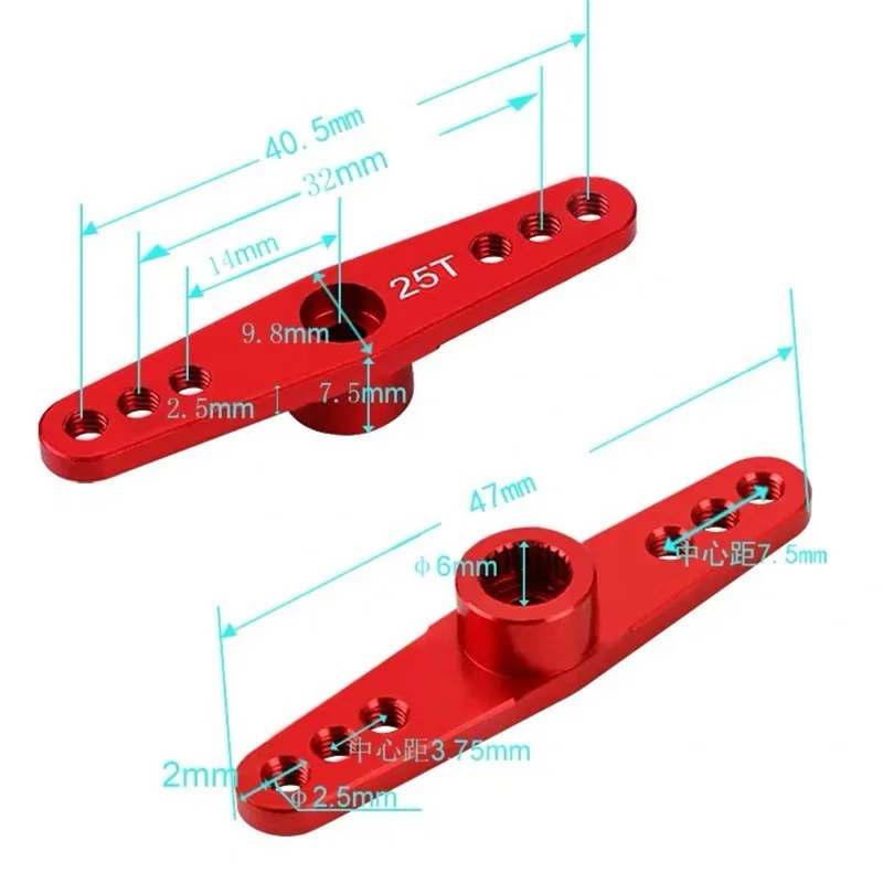 42mm 37mm 28mm 25T M3 Aluminum RC Servo Arm Horn Single Arm/Dual Arm for Futaba Savox Xcore HL HSP HD Power RC Tools