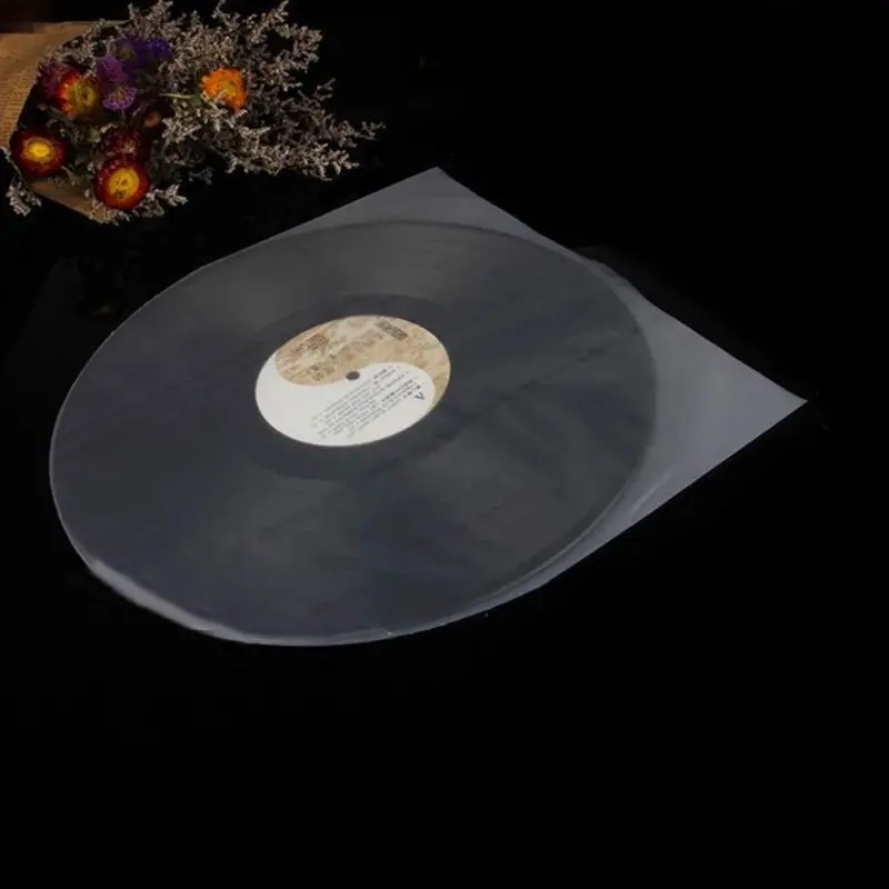 50Pcs 12" Clear Vinyl Record Protecter LP Record Plastic Bags Anti-static Record Sleeves Vinyl Record Inner Film Bag