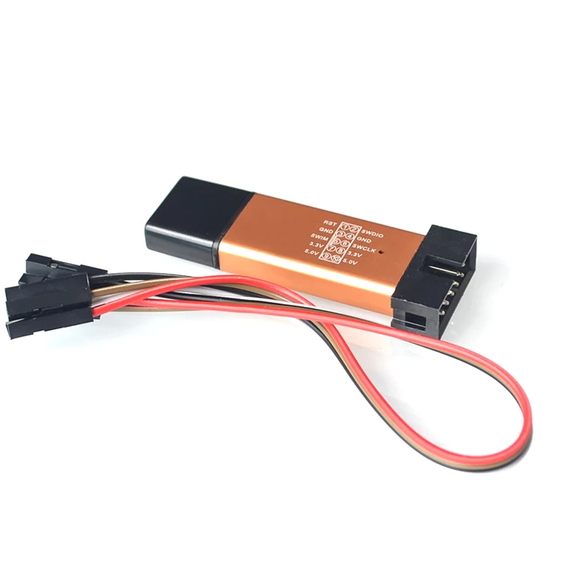 1Set ST LINK Stlink ST-Link V2 Mini STM8 STM32 Simulator Download Programmer Programming With Cover DuPont Cable ST Link V2