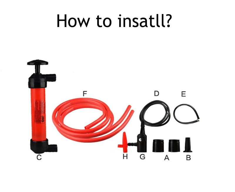 1pc Portable Manual Oil Pump Hand Siphon Tube Car Hose Liquid Gas Transfer Sucker Suction High Quality Inflatable Pump