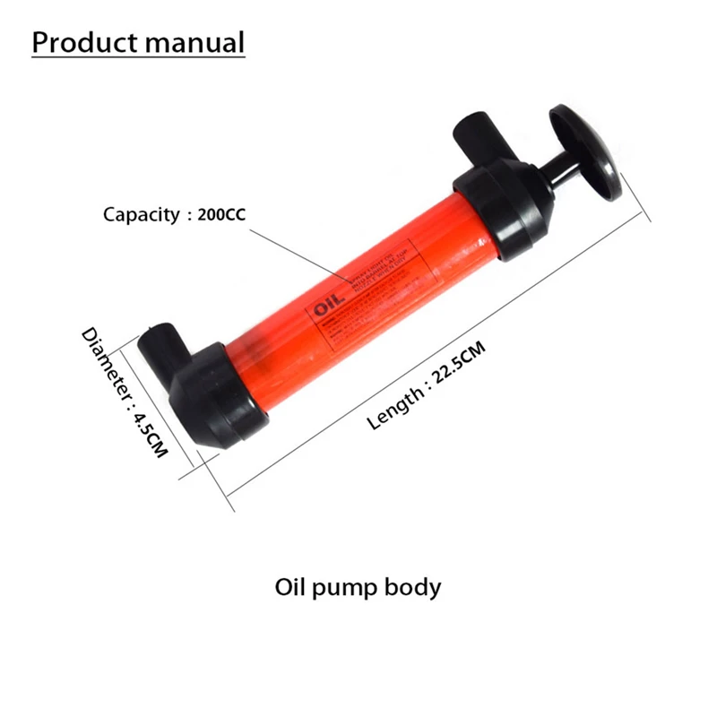 1pc Portable Manual Oil Pump Hand Siphon Tube Car Hose Liquid Gas Transfer Sucker Suction High Quality Inflatable Pump