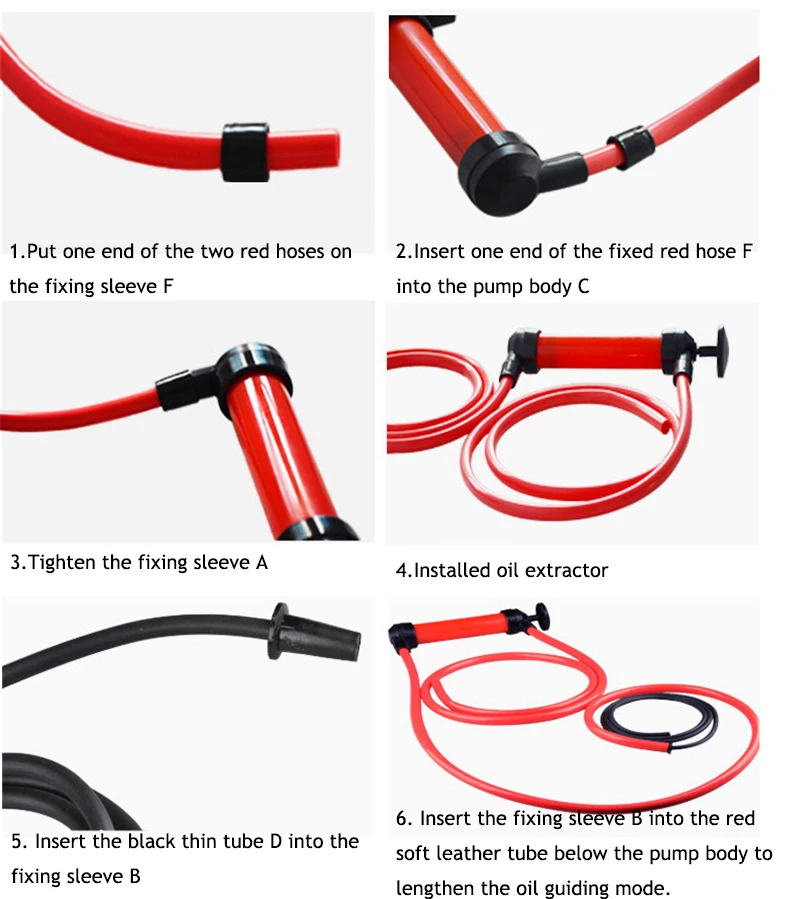 1pc Portable Manual Oil Pump Hand Siphon Tube Car Hose Liquid Gas Transfer Sucker Suction High Quality Inflatable Pump