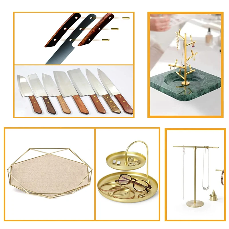 1-10pcs Diameter 1.6-20mm Brass Bar Rod Brass Round Bar Length 100-450mm Stick for Knife Handle Part DIY Accessories