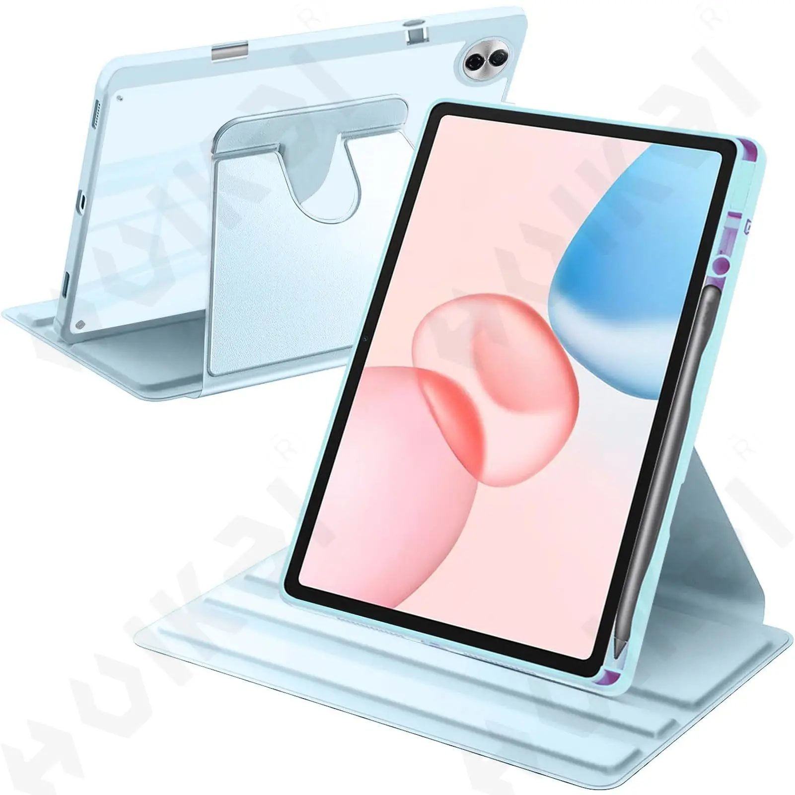 Rotating Case for Honor Pad 10 Magic Pad 3 X9 Pro X9A 2 V9 with Pen Holder 360 Degree Protective Stand Cover Auto Wake Sleep