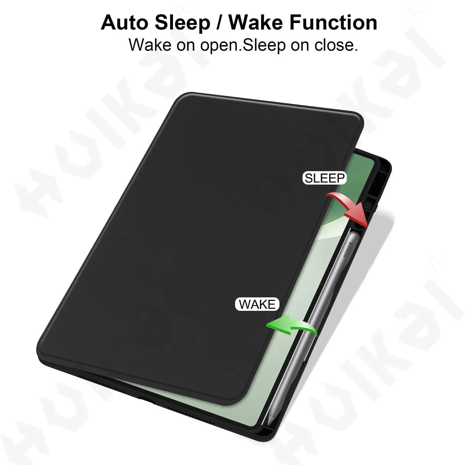 Rotating Case for Honor Pad 10 Magic Pad 3 X9 Pro X9A 2 V9 with Pen Holder 360 Degree Protective Stand Cover Auto Wake Sleep