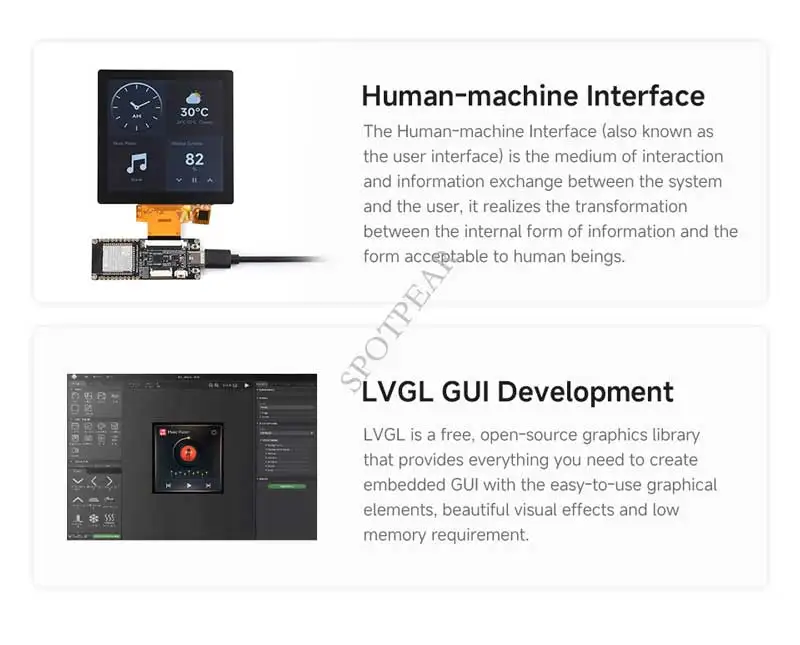 ESP32-S3 LCD Driver Development Board RGB / SPI N8R8 For 2.1inch / 2.8inch / 4inch Captive TouchScreen Display