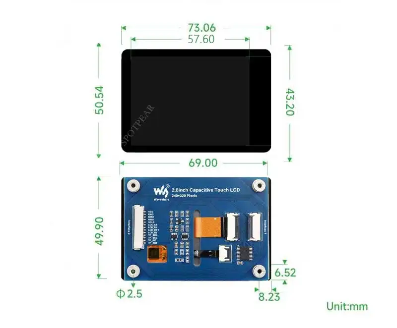 ESP32-S3 LCD Driver Development Board RGB / SPI N8R8 For 2.1inch / 2.8inch / 4inch Captive TouchScreen Display
