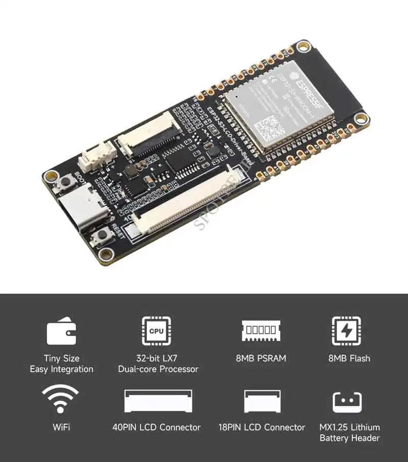 ESP32-S3 LCD Driver Development Board RGB / SPI N8R8 For 2.1inch / 2.8inch / 4inch Captive TouchScreen Display
