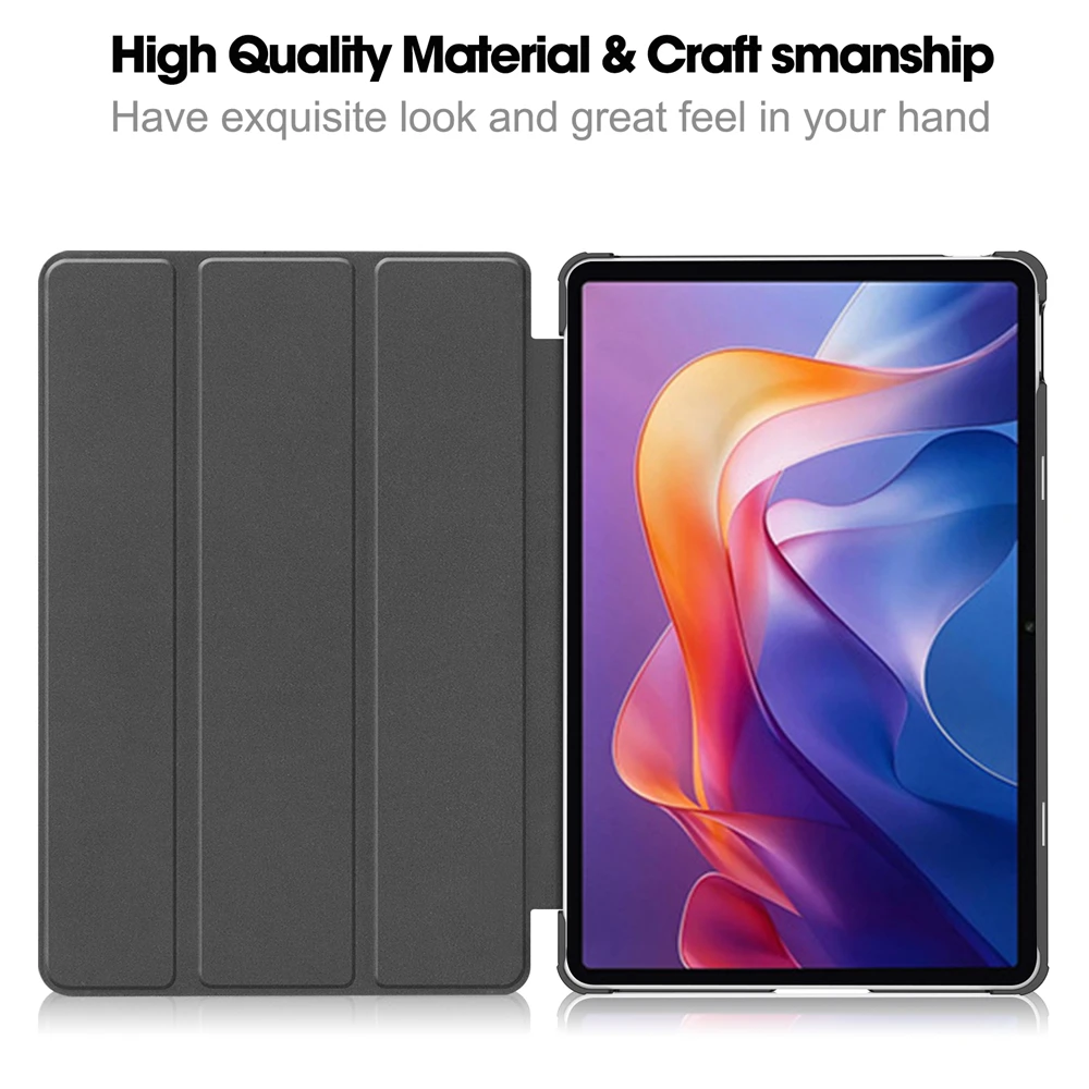 Funda For Xiaomi Redmi Pad 2 Case 11 inch PU Leather Tri-Folding Magnetic Stand Back Tablet Cover for Redmi Pad 2 2025 Case