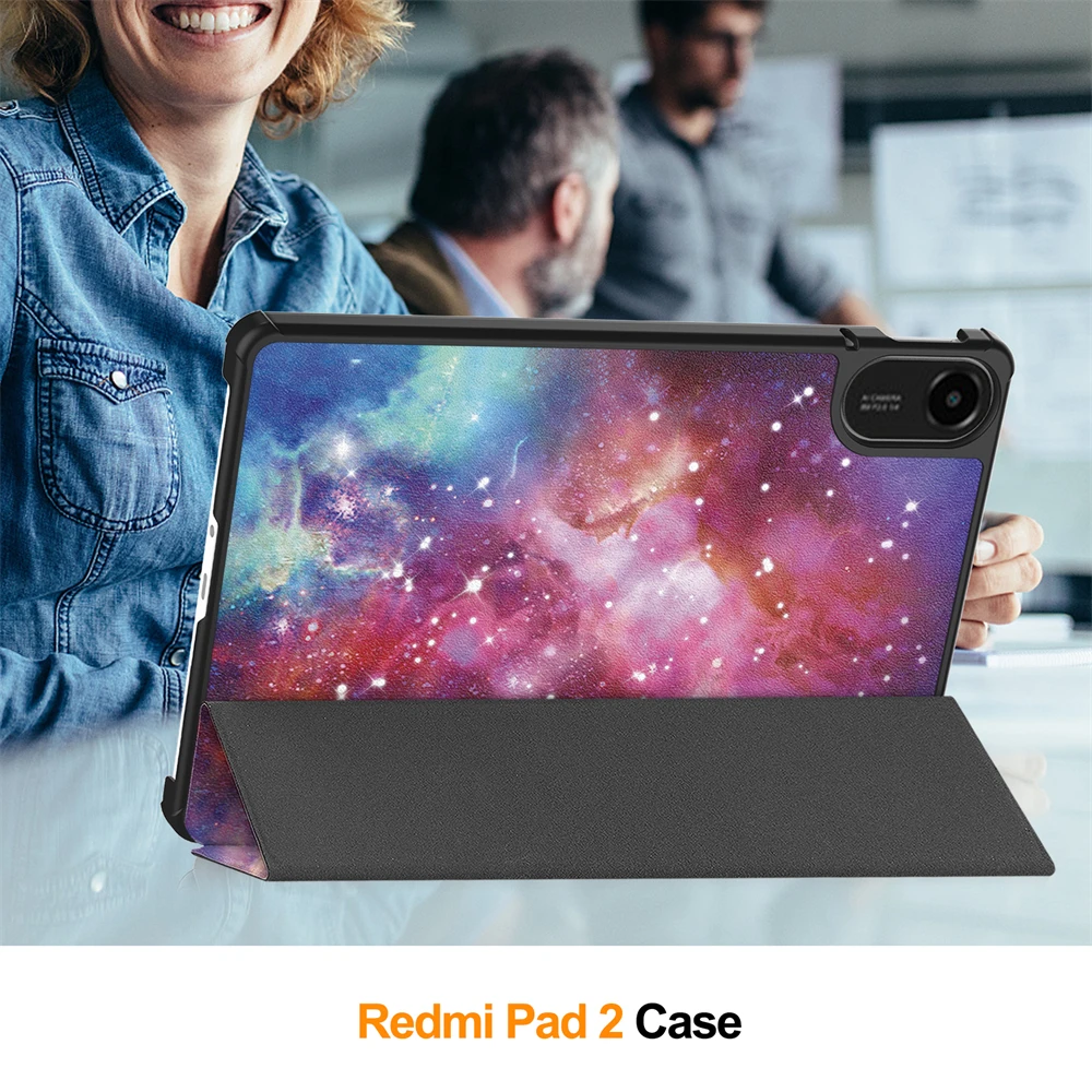 Funda For Xiaomi Redmi Pad 2 Case 11 inch PU Leather Tri-Folding Magnetic Stand Back Tablet Cover for Redmi Pad 2 2025 Case