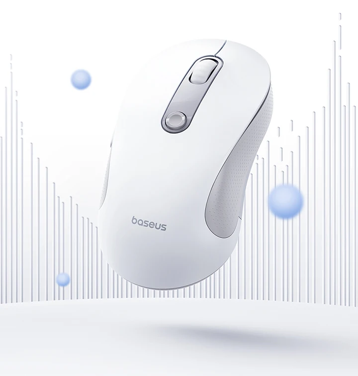 Baseus Wireless Mouse Bluetooth 5.3 2.4GHz Ergonomic 7 Silent Buttons Free Mouse Pad for MacBook Tablet Laptop Computer PC Mice