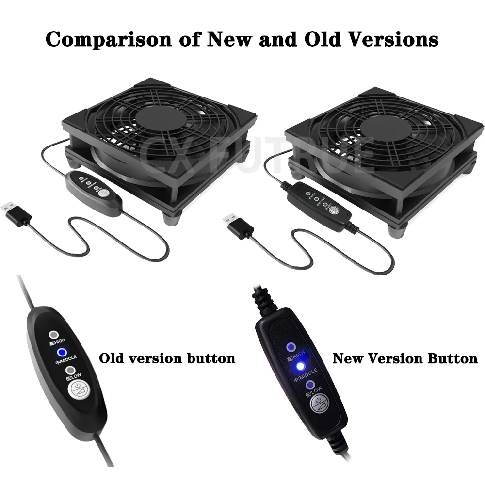 5V USB router cooling fan, with three-speed adjustable function. Style is suitable for cooling various devices.