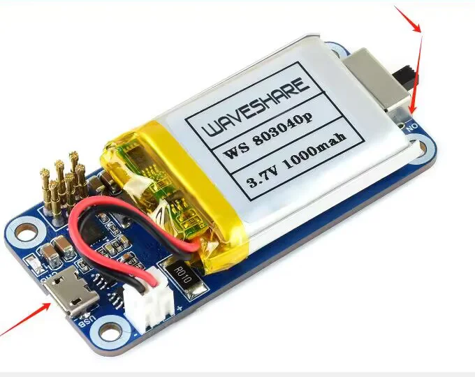 Waveshare UPS HAT (C) 5V Uninterruptible Power Supply UPS HAT Board For Raspberry Pi Zero Zero 2 W UPS