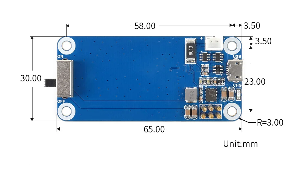 Waveshare UPS HAT (C) 5V Uninterruptible Power Supply UPS HAT Board For Raspberry Pi Zero Zero 2 W UPS